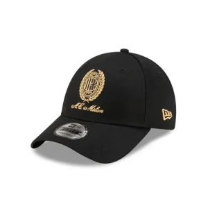 Shop AC Milan Heritage Gold Black 9FORTY Adjustable Hat - KTGCaps - Baseball caps for various teams, purchased online at a discount