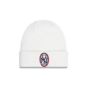 Flash Sale AC Milan x New York Yankees White Knit Beanie - KTGCaps - Baseball caps for various teams, purchased online at a discount