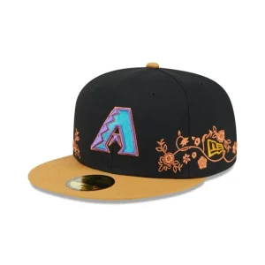 Fashion Arizona Diamondbacks Floral Vine 59FIFTY Fitted Hat - KTGCaps - Baseball caps for various teams, purchased online at a discount