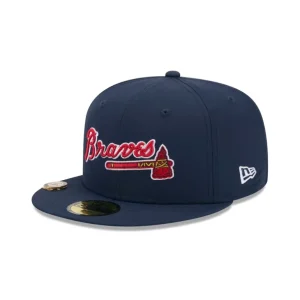 Hot Atlanta Braves Fairway Wordmark 59FIFTY Fitted Hat - KTGCaps - Baseball caps for various teams, purchased online at a discount