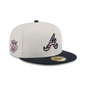 Hot Atlanta Braves Independence Day 2024 Kids 59FIFTY Fitted Hat - KTGCaps - Baseball caps for various teams, purchased online at a discount
