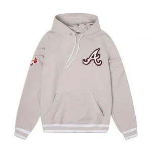 Discount Atlanta Braves Logo Select Chrome Hoodie - KTGCaps - Baseball caps for various teams, purchased online at a discount