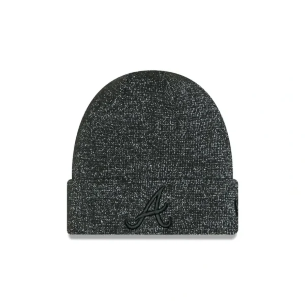 Hot Atlanta Braves Reflective Black Knit Beanie - KTGCaps - Baseball caps for various teams, purchased online at a discount