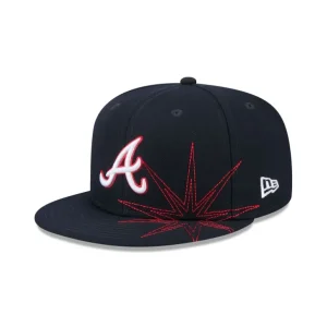 Flash Sale Atlanta Braves Solar Stars 59FIFTY Fitted Hat - KTGCaps - Baseball caps for various teams, purchased online at a discount