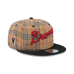 Hot Atlanta Braves Tan Tartan 9FIFTY Snapback Hat - KTGCaps - Baseball caps for various teams, purchased online at a discount