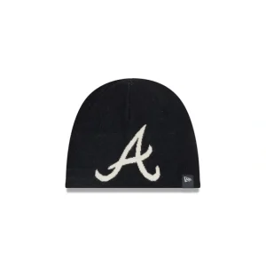 Flash Sale Atlanta Braves Team Mega Logo Knit Beanie - KTGCaps - Baseball caps for various teams, purchased online at a discount