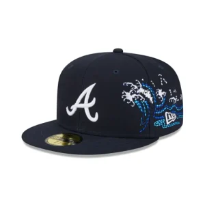 Hot Atlanta Braves Tonal Wave 59FIFTY Fitted Hat - KTGCaps - Baseball caps for various teams, purchased online at a discount