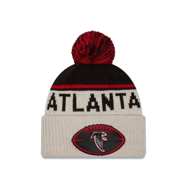 Fashion Atlanta Falcons 2024 Cold Weather Historic Pom Knit Hat - KTGCaps - Baseball caps for various teams, purchased online at a discount