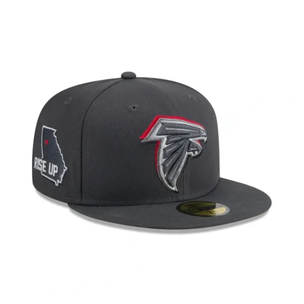 Fashion Atlanta Falcons 2024 Draft Gray 59FIFTY Fitted Hat - KTGCaps - Baseball caps for various teams, purchased online at a discount