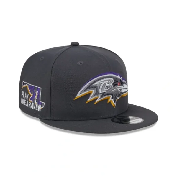 Sale Baltimore Ravens 2024 Draft 9FIFTY Snapback Hat - KTGCaps - Baseball caps for various teams, purchased online at a discount