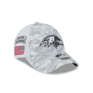 Discount Baltimore Ravens 2024 Salute to Service 9FORTY StretchSnap Hat - KTGCaps - Baseball caps for various teams, purchased online at a discount