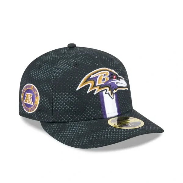 Flash Sale Baltimore Ravens 2024 Sideline Low Profile 59FIFTY Fitted Hat - KTGCaps - Baseball caps for various teams, purchased online at a discount