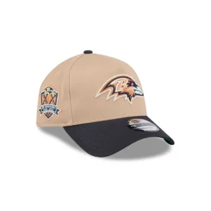 Hot Baltimore Ravens Beige Khaki 9FORTY AFrame Snapback Hat - KTGCaps - Baseball caps for various teams, purchased online at a discount