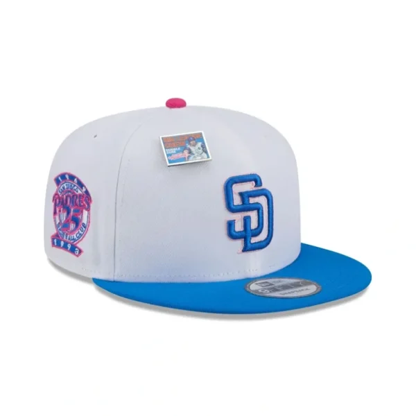 Online Big League Chew X San Diego Padres Cotton Candy 9FIFTY Snapback Hat - KTGCaps - Baseball caps for various teams, purchased online at a discount