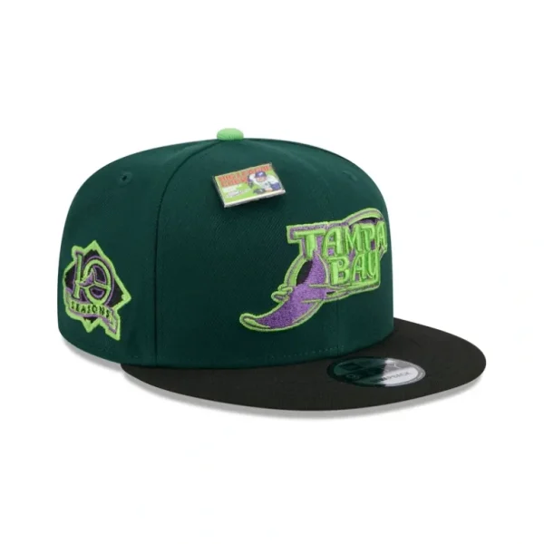 Flash Sale Big League Chew X Tampa Bay Rays Sour Apple 9FIFTY Snapback Hat - KTGCaps - Baseball caps for various teams, purchased online at a discount