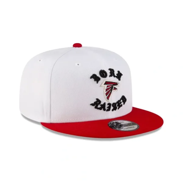 Hot Born x Raised Atlanta Falcons White 9FIFTY Snapback - KTGCaps - Baseball caps for various teams, purchased online at a discount