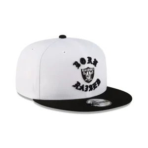 Discount Born x Raised Las Vegas Raiders White 9FIFTY Snapback - KTGCaps - Baseball caps for various teams, purchased online at a discount