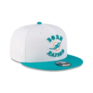 Fashion Born x Raised Miami Dolphins White 9FIFTY Snapback - KTGCaps - Baseball caps for various teams, purchased online at a discount