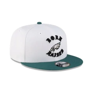 New Born x Raised Philadelphia Eagles White 9FIFTY Snapback - KTGCaps - Baseball caps for various teams, purchased online at a discount