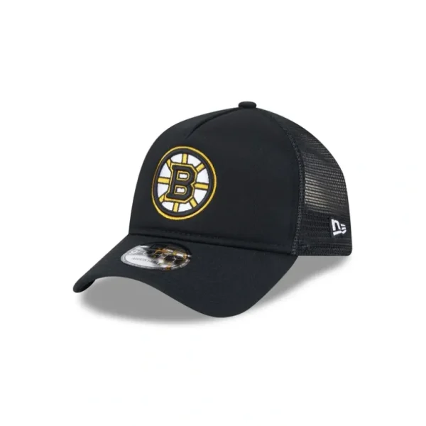 Flash Sale Boston Bruins 9FORTY AFrame Trucker Hat - KTGCaps - Baseball caps for various teams, purchased online at a discount