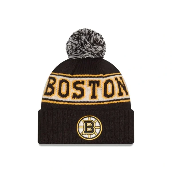 New Boston Bruins Retro Pom Knit Hat - KTGCaps - Baseball caps for various teams, purchased online at a discount