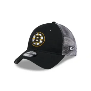 Online Boston Bruins Slick 9TWENTY Trucker Hat - KTGCaps - Baseball caps for various teams, purchased online at a discount