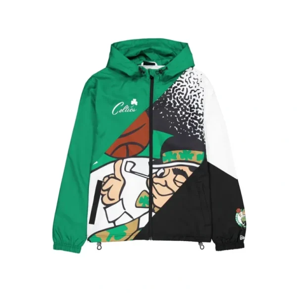 Fashion Boston Celtics Sport Classics Color Block Windbreaker - KTGCaps - Baseball caps for various teams, purchased online at a discount