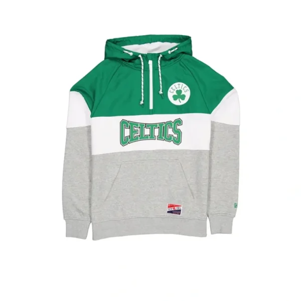 Hot Boston Celtics Throwback Color Block Hoodie - KTGCaps - Baseball caps for various teams, purchased online at a discount