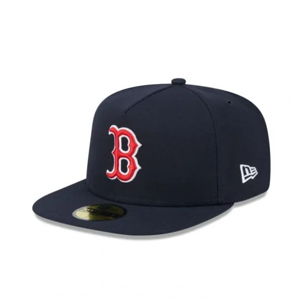 Online Boston Red Sox 59FIFTY AFrame Fitted Hat - KTGCaps - Baseball caps for various teams, purchased online at a discount