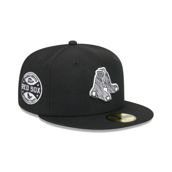 Flash Sale Boston Red Sox Hi Vis Doodle 59FIFTY Fitted Hat - KTGCaps - Baseball caps for various teams, purchased online at a discount