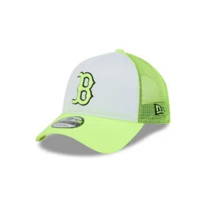 Hot Boston Red Sox Hi Vis Doodle 9FORTY AFrame Trucker Hat - KTGCaps - Baseball caps for various teams, purchased online at a discount
