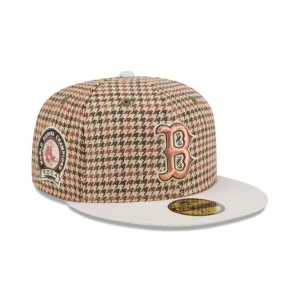 Flash Sale Boston Red Sox Houndstooth 59FIFTY Fitted Hat - KTGCaps - Baseball caps for various teams, purchased online at a discount