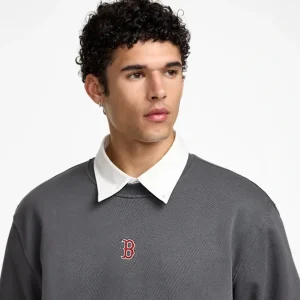 New Boston Red Sox Point Logo Dark Shadow Crewneck - KTGCaps - Baseball caps for various teams, purchased online at a discount