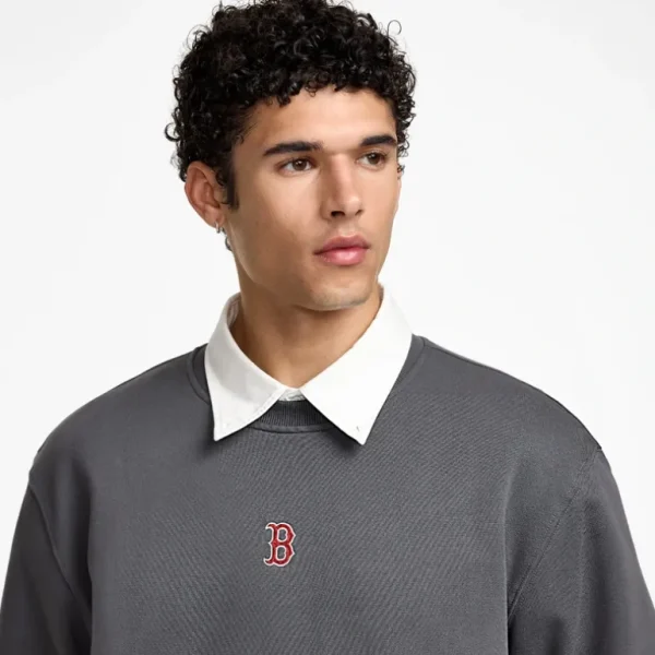 New Boston Red Sox Point Logo Dark Shadow Crewneck - KTGCaps - Baseball caps for various teams, purchased online at a discount