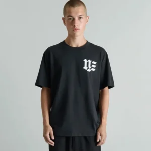 Flash Sale Brand New Era Blackletter Graphic Black TShirt - KTGCaps - Baseball caps for various teams, purchased online at a discount