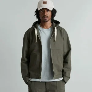 Fashion Brand New Era Forge Dusty Charcoal Hooded Work Jacket - KTGCaps - Baseball caps for various teams, purchased online at a discount