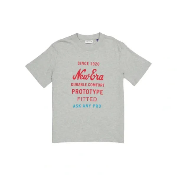 Hot Brand New Era Prototype Icon Heather Gray Graphic TShirt - KTGCaps - Baseball caps for various teams, purchased online at a discount
