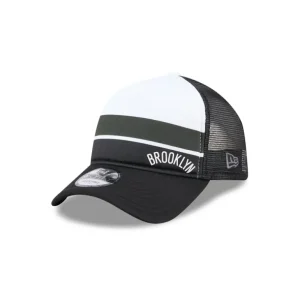 Shop Brooklyn Nets Color Block 9FORTY AFrame Trucker Snapback Hat - KTGCaps - Baseball caps for various teams, purchased online at a discount