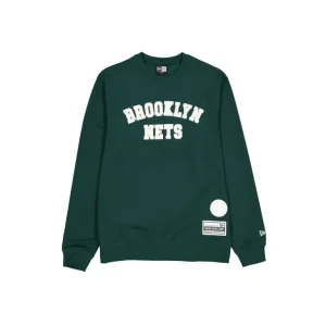 Fashion Brooklyn Nets Dark Green Logo Select Crewneck - KTGCaps - Baseball caps for various teams, purchased online at a discount