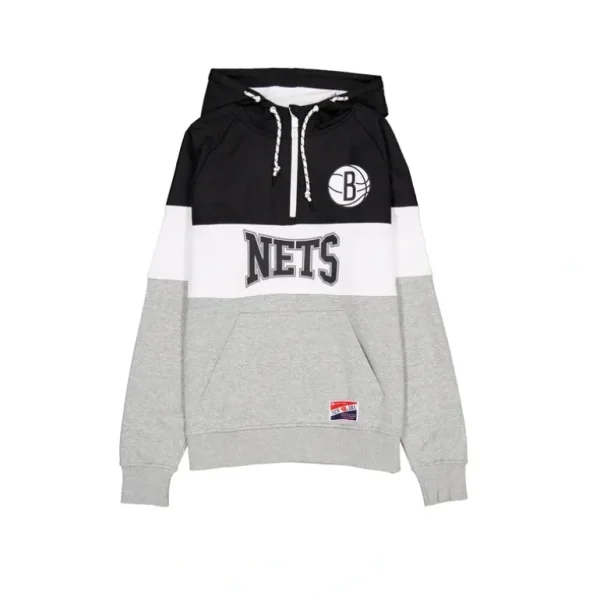 Flash Sale Brooklyn Nets Throwback Color Block Hoodie - KTGCaps - Baseball caps for various teams, purchased online at a discount
