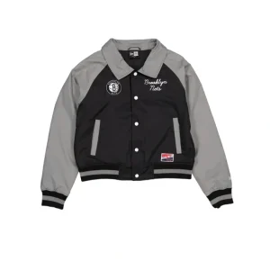 Discount Brooklyn Nets Throwback Womens Jacket - KTGCaps - Baseball caps for various teams, purchased online at a discount