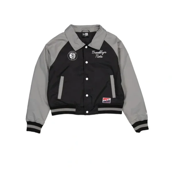Discount Brooklyn Nets Throwback Womens Jacket - KTGCaps - Baseball caps for various teams, purchased online at a discount