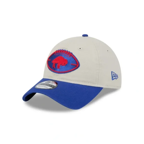 Discount Buffalo Bills 2024 Historic Sideline 9TWENTY Adjustable Hat - KTGCaps - Baseball caps for various teams, purchased online at a discount