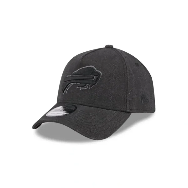 Flash Sale Buffalo Bills Logo Essentials Black 9FORTY AFrame Snapback Hat - KTGCaps - Baseball caps for various teams, purchased online at a discount