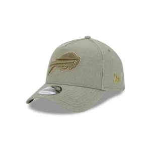 New Buffalo Bills Logo Essentials Olive 9FORTY AFrame Snapback Hat - KTGCaps - Baseball caps for various teams, purchased online at a discount