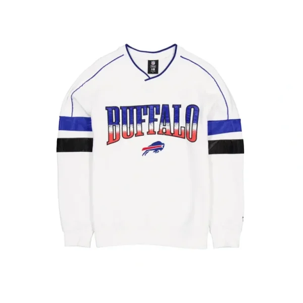 Flash Sale Buffalo Bills Sport Classics White Crewneck - KTGCaps - Baseball caps for various teams, purchased online at a discount