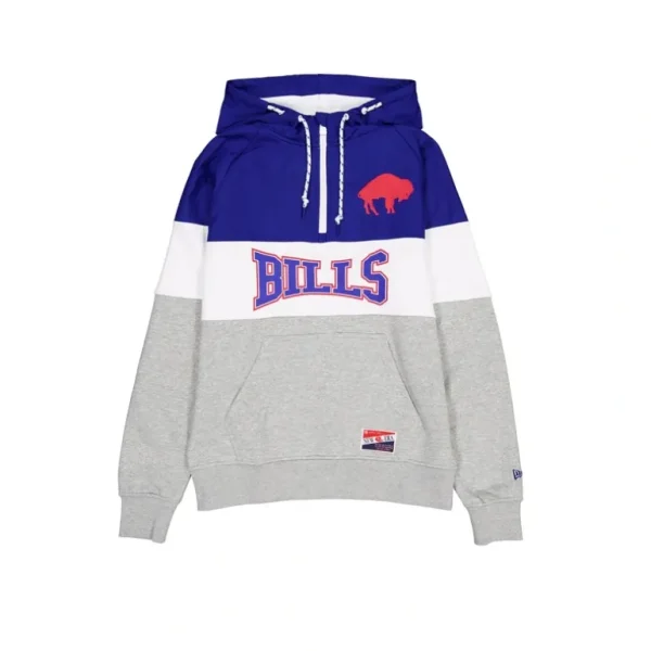 Best Sale Buffalo Bills Throwback Color Block Hoodie - KTGCaps - Baseball caps for various teams, purchased online at a discount