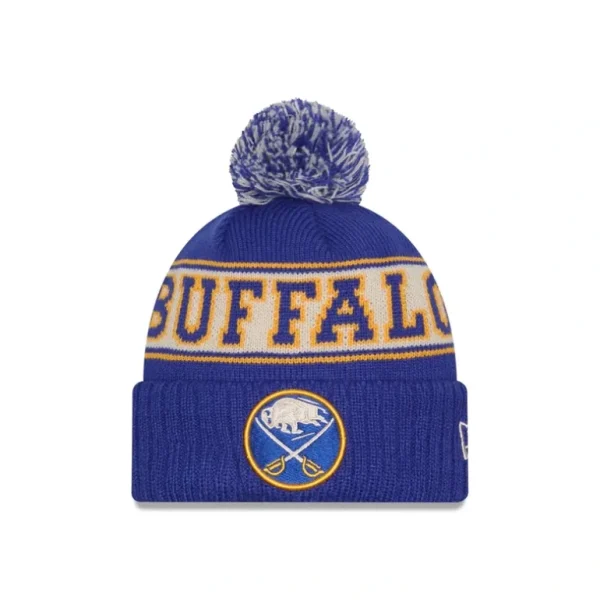 Flash Sale Buffalo Sabres Retro Pom Knit Hat - KTGCaps - Baseball caps for various teams, purchased online at a discount