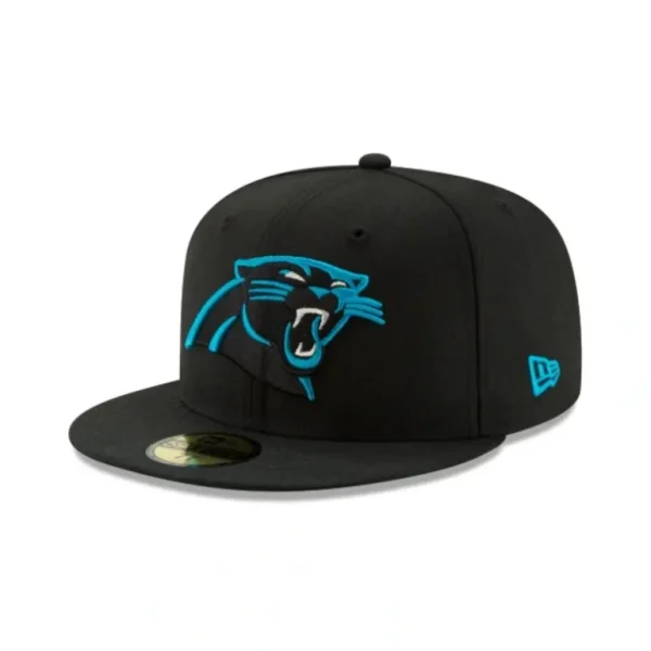 Shop Carolina Panthers Black 59FIFTY Fitted Hat - KTGCaps - Baseball caps for various teams, purchased online at a discount