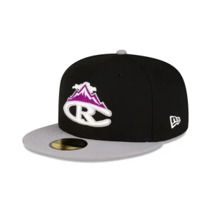 Fashion Casper Rockies Black 59FIFTY Fitted Hat - KTGCaps - Baseball caps for various teams, purchased online at a discount